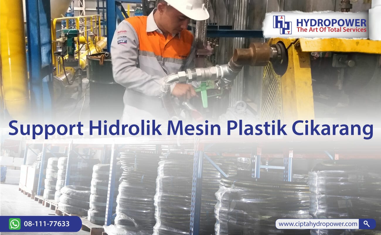 support hidrolik mesin manufaktur plastik cikarang